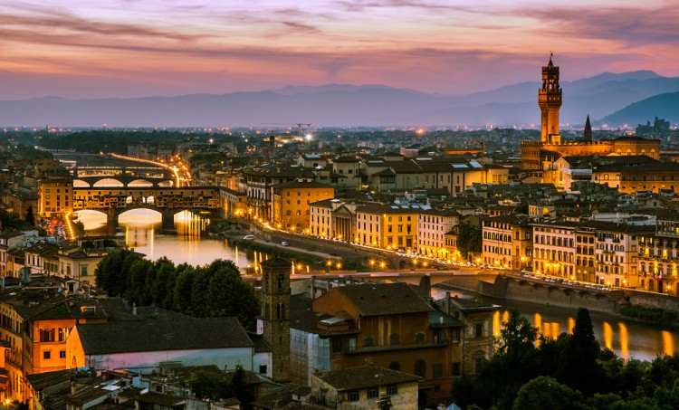 Firenze di Notte vista dal Piazzale Michelangelo