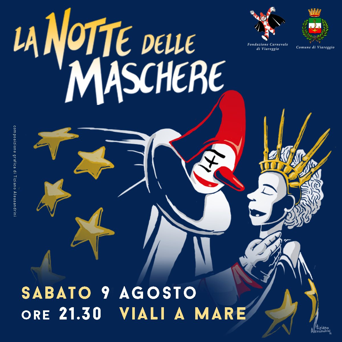 La Notte delle Maschere, #summercarnival2014, si terrà a Viareggio il 9/08/2014 e vedrà protagonisti i grandi carri allegorici del Carnevale