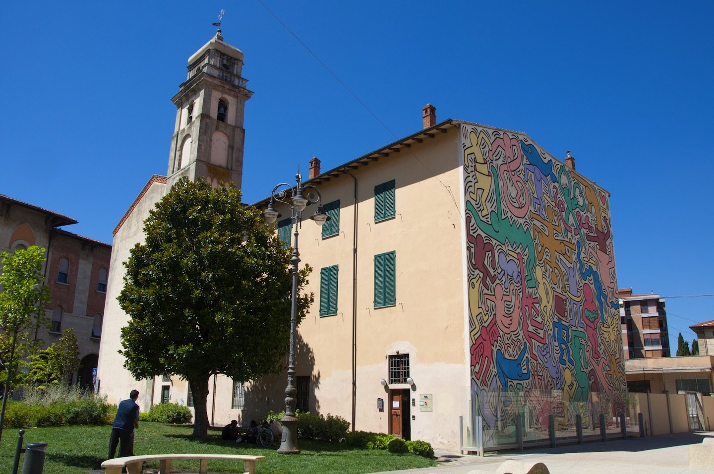 Tuttomondo di Keith Haring, il murales più grande d'Europa, Pisa