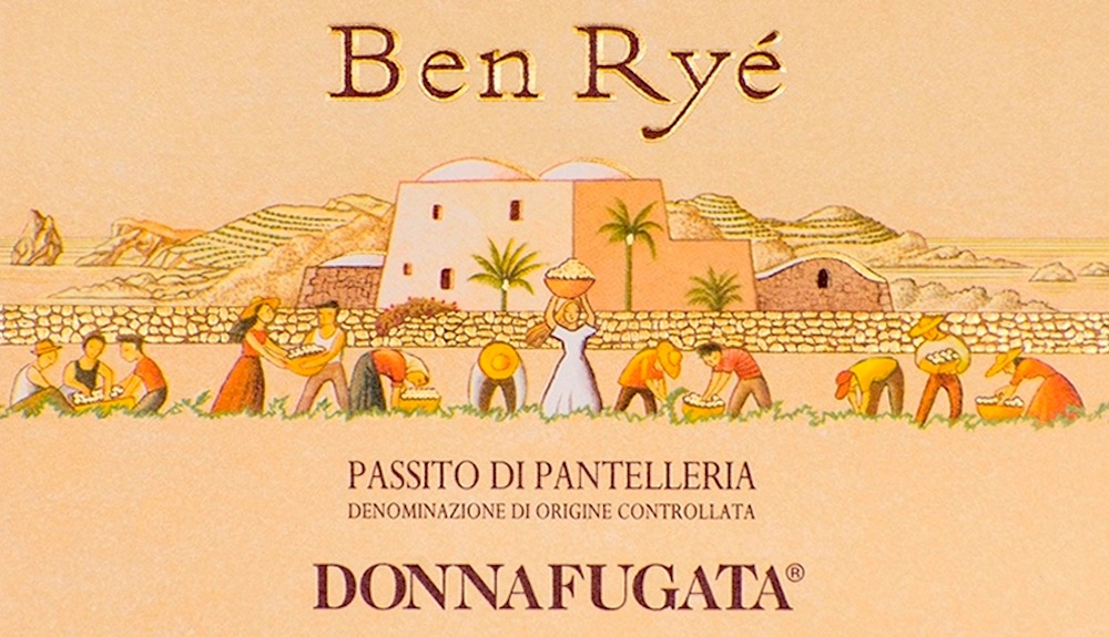 L'etichetta del Ben Ryé il Passito di Pantelleria di Donnafugata