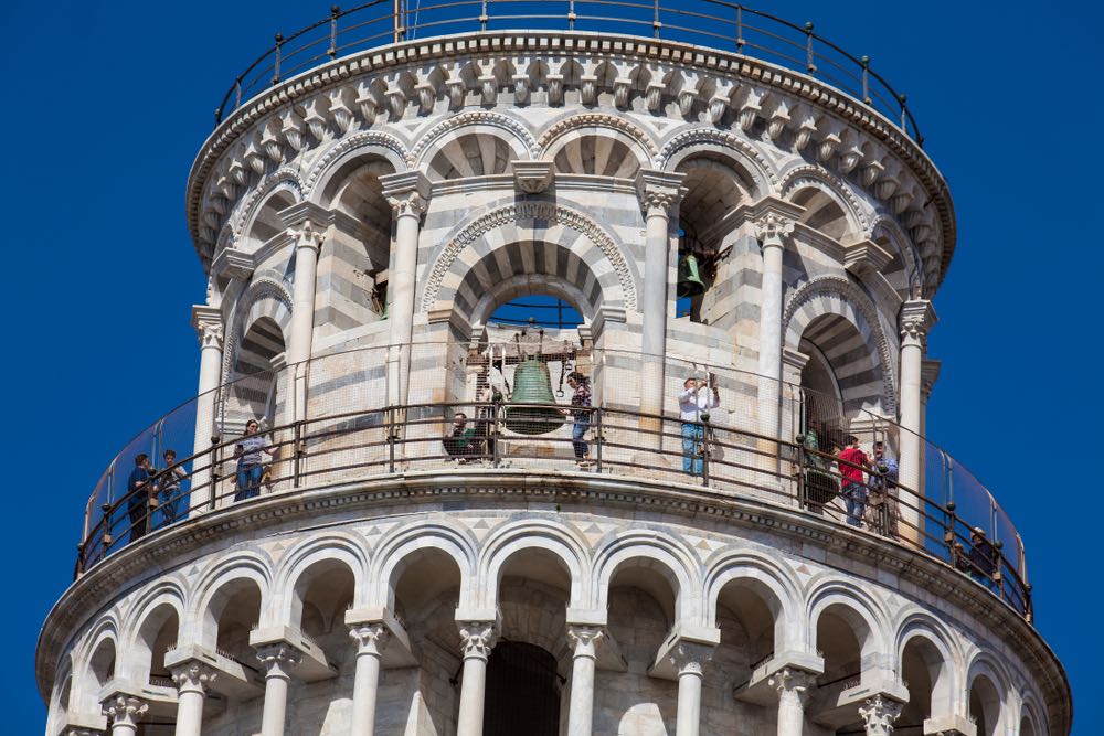 La campana del Traditore nella torre campanaria del Duomo di Pisa