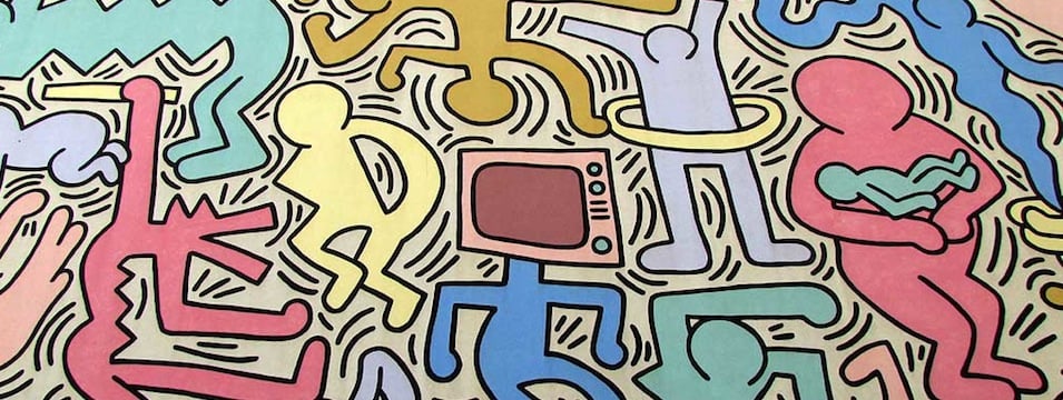 Keith Haring: About Art. Dalla mostra milanese allo speciale rapporto dell'artista con Pisa, città di Tuttomondo, il murales più grande d'Europa.