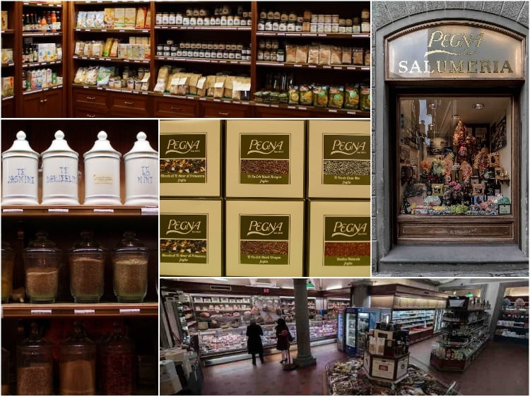 La gastronomia Pegna è il più famoso Grocery Store a Firenze. Nata nel 1860 è oggi uno dei più importanti negozi di riferimento per prodotti alimentari e non di alta qualità a Firenze.