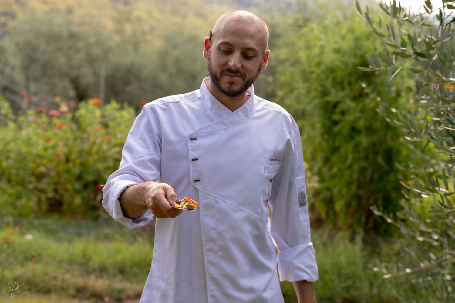 Andrea Perini, giovane chef fiorentino del ristorante Al588, Resort Borgo I Vicelli, è stato eletto Ristoratore dell'Anno dalla guida "Flos Olei" per l'anno 2019.