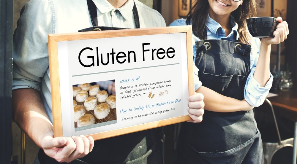 Cartello di un ristorante gluten free