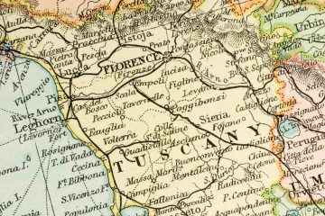 Mappa della Toscana: modi di dire comuni in dialetto toscano