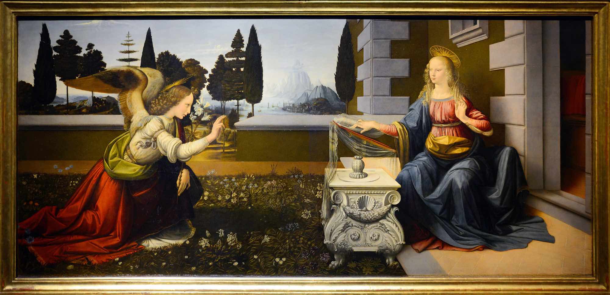L'Annunciazione di Leonardo da Vinci si trova a Firenze