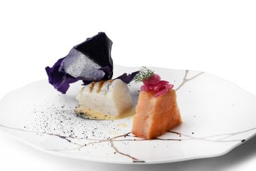 Piatto dello chef Fabrizio Girasoli, proprietario del ristorante Butterfly, 1 stella Michelin.