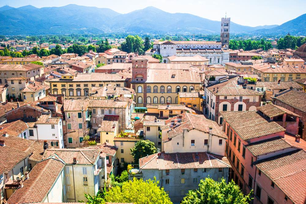 Veduta aerea di Lucca