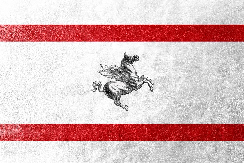 La bandiera ufficiale della Regione Toscana