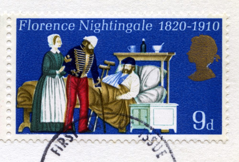 Francobollo per l'anniversario dei 100 anni dalla morte di Florence Nightingale