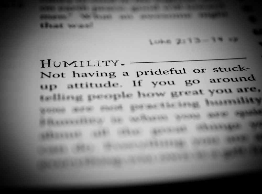 La definizione di umiltà in un vocabolario inglese