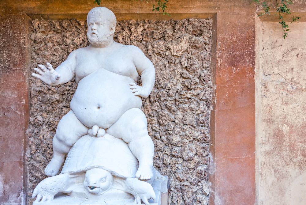Statua di Bacco nel Giardino di Boboli a Firenze