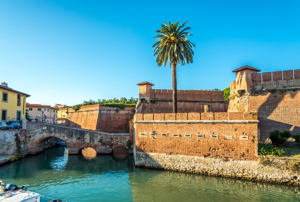 Vista su la Fortezza Nuova di Livorno e i canali de La Venezia