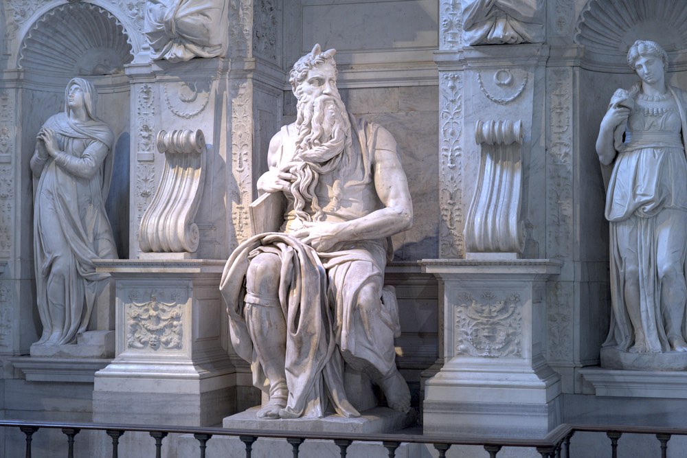 La statua di Mosè di Michelangelo nella Basilica di San Pietro