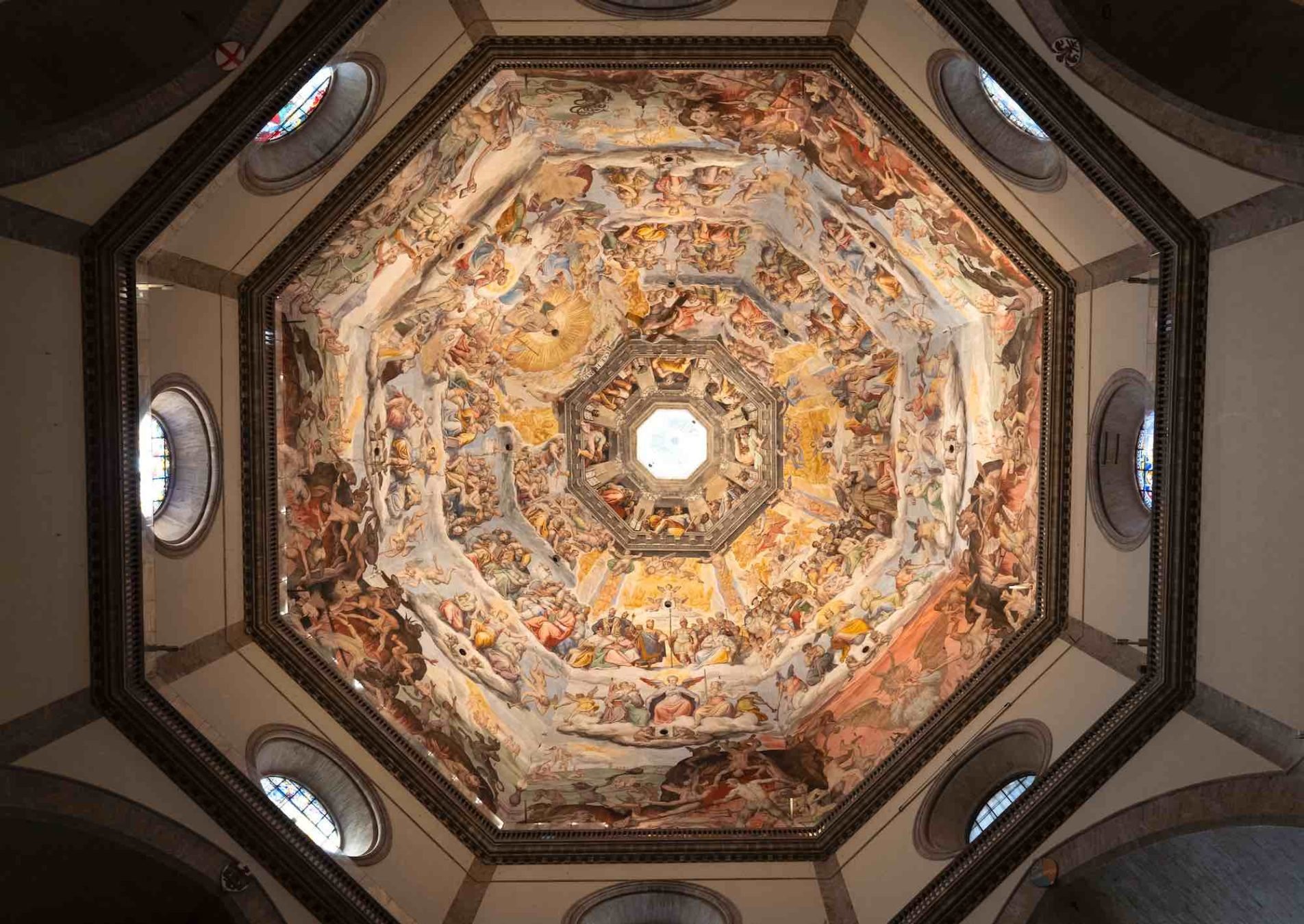 Interno della cupola del Duomo di Firenze, dipinta da Giorgio Vasari