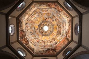 Interno della cupola del Duomo di Firenze, dipinta da Giorgio Vasari