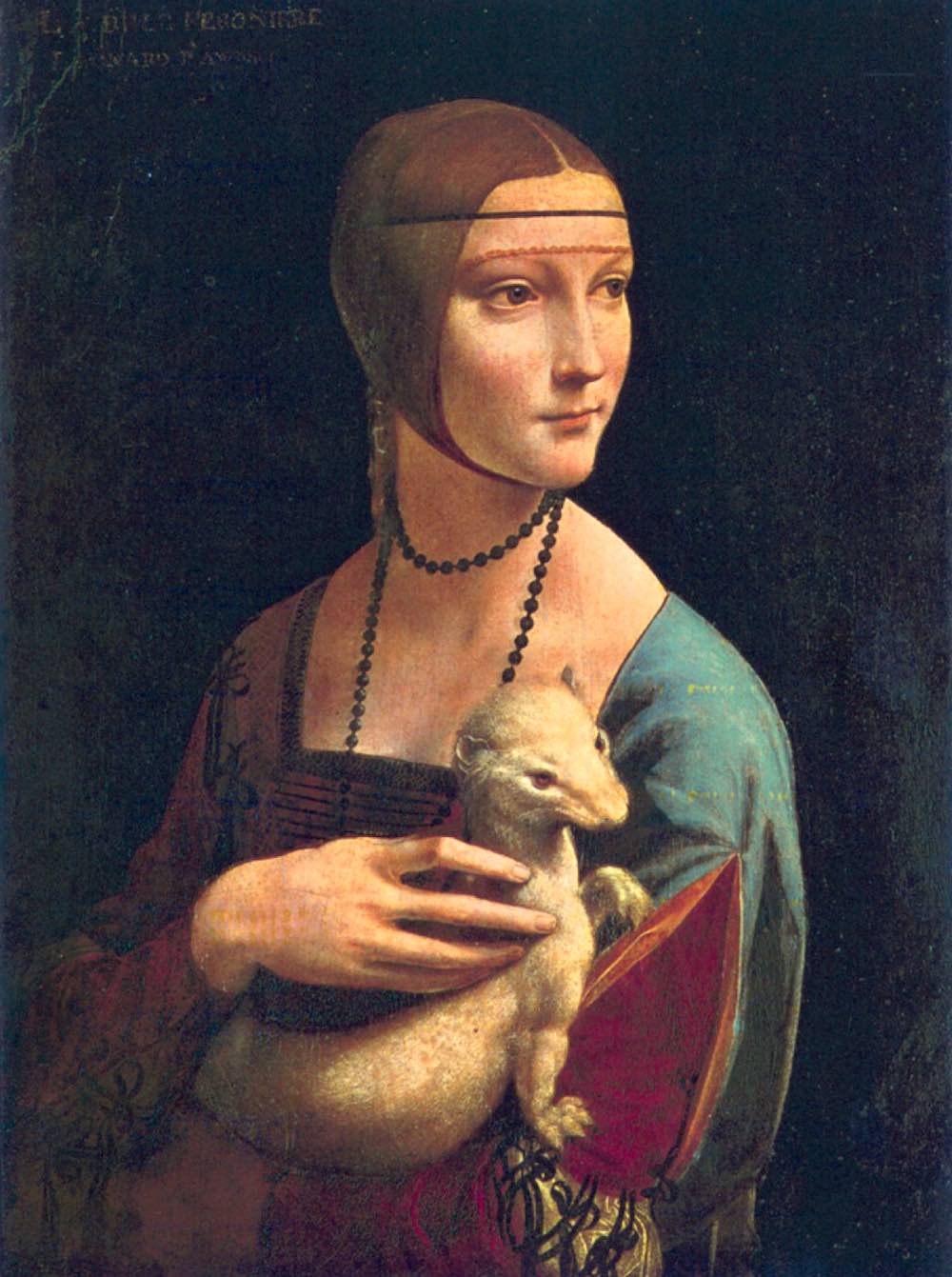 La Dama con l'ermellino, una delle più famose opere di Leonardo da Vinci
