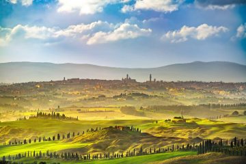 La città di Siena vista dalle colline