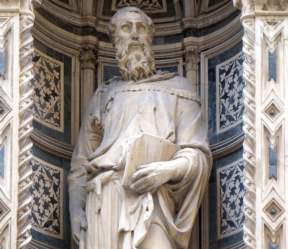 Statua di San Marco a opera di Donatello sulla facciata di Orsanmichele a Firenze