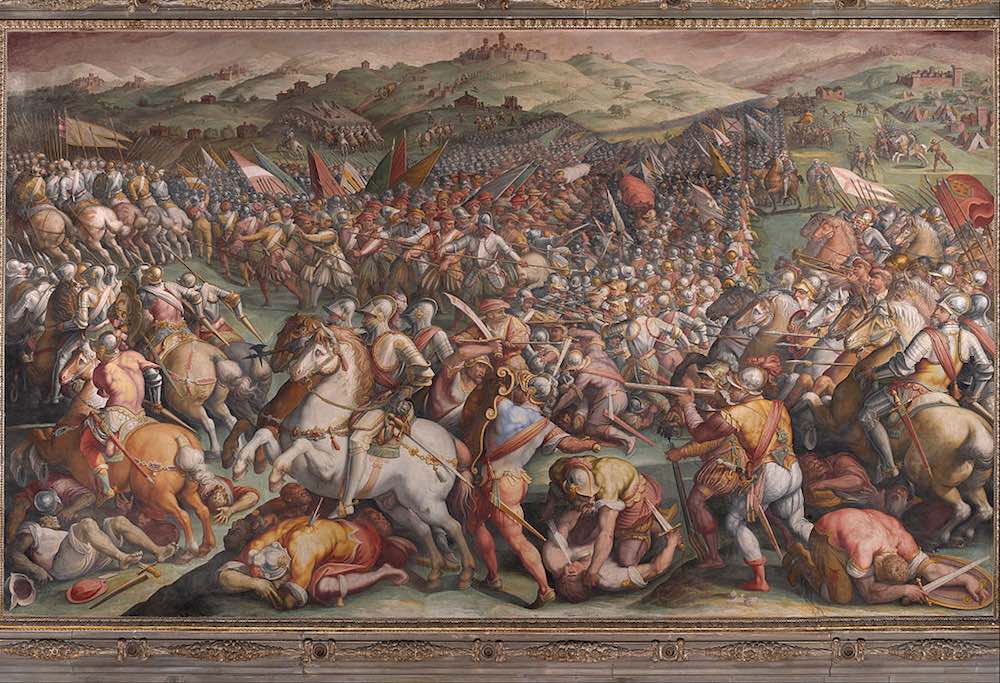La Battaglia di Marciano della Chiana, detta di Scannagallo, dipinta da Giorgio Vasari