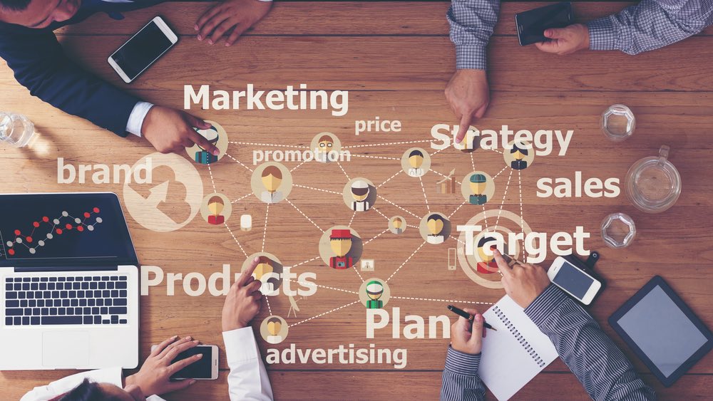 Illustrazione relativa al concetto di pianificazione e strategia di marketing