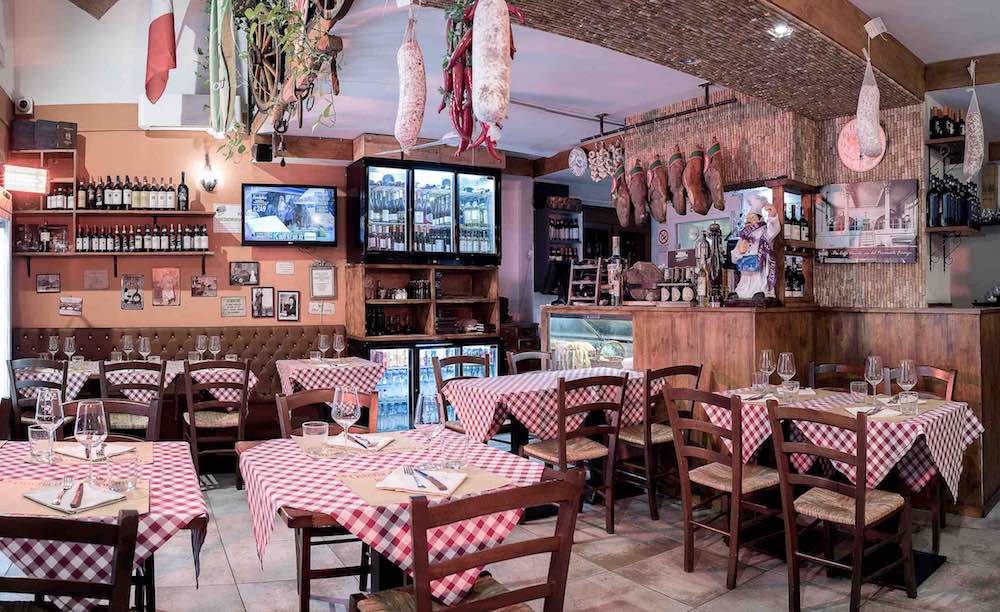Interno dell'Osteria del Proconsolo, ristorante toscano nel centro di Firenze