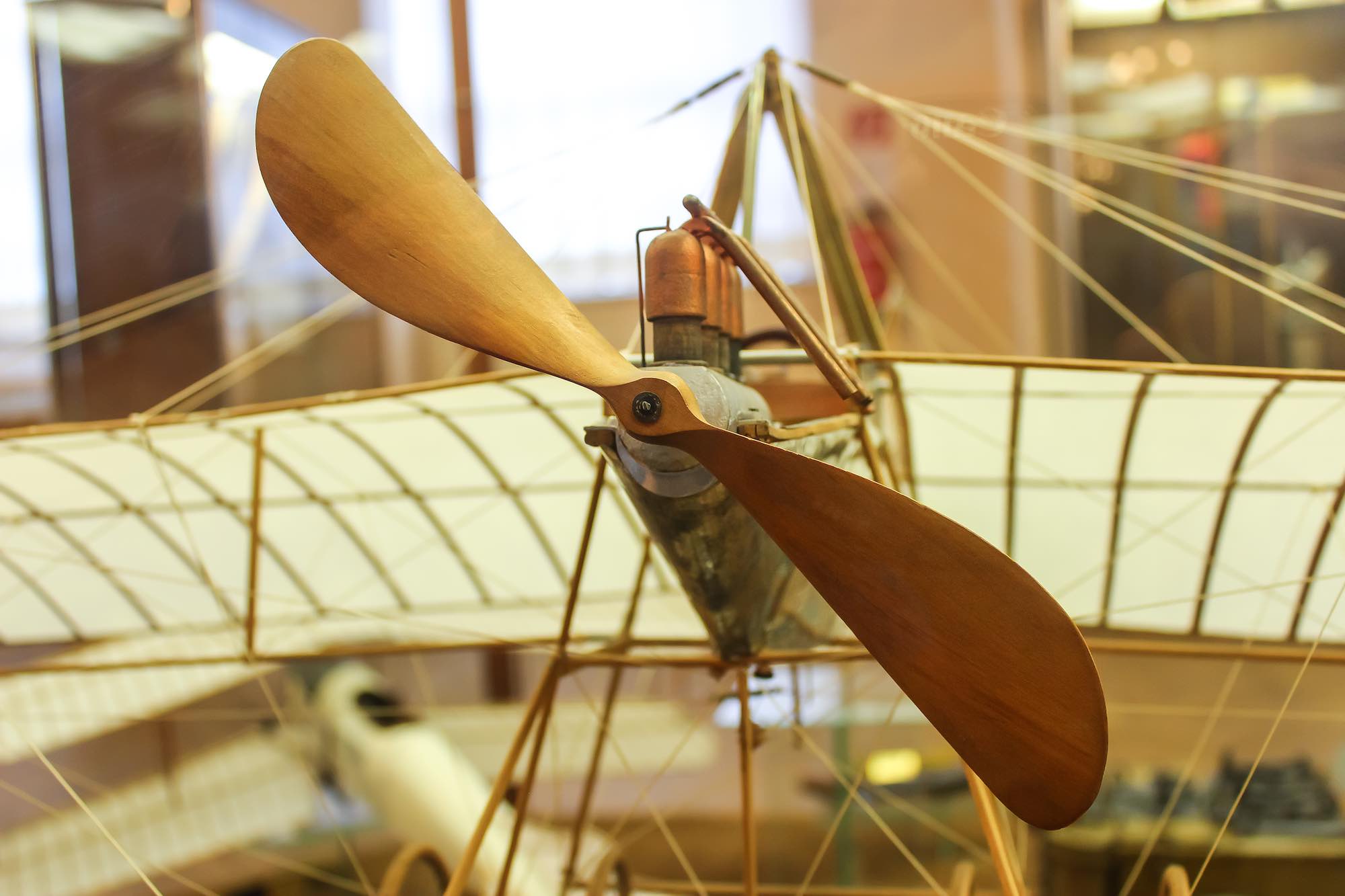 Riproduzione dell'aeroplano di Leonardo da Vinci