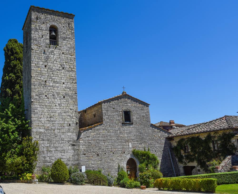La Pieve di Spaltenna nel comune di Gaiole in Chianti, Toscana