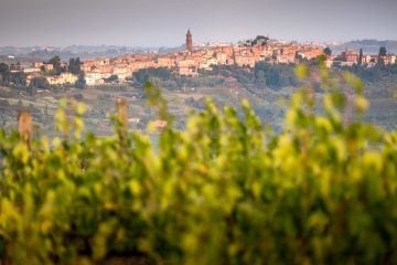 Bellissima vista sul borgo di Peccioli in Valdera, Toscana