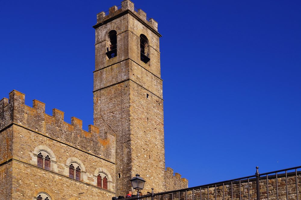 La torre del Castello di Poppi in Toscana, Casentino