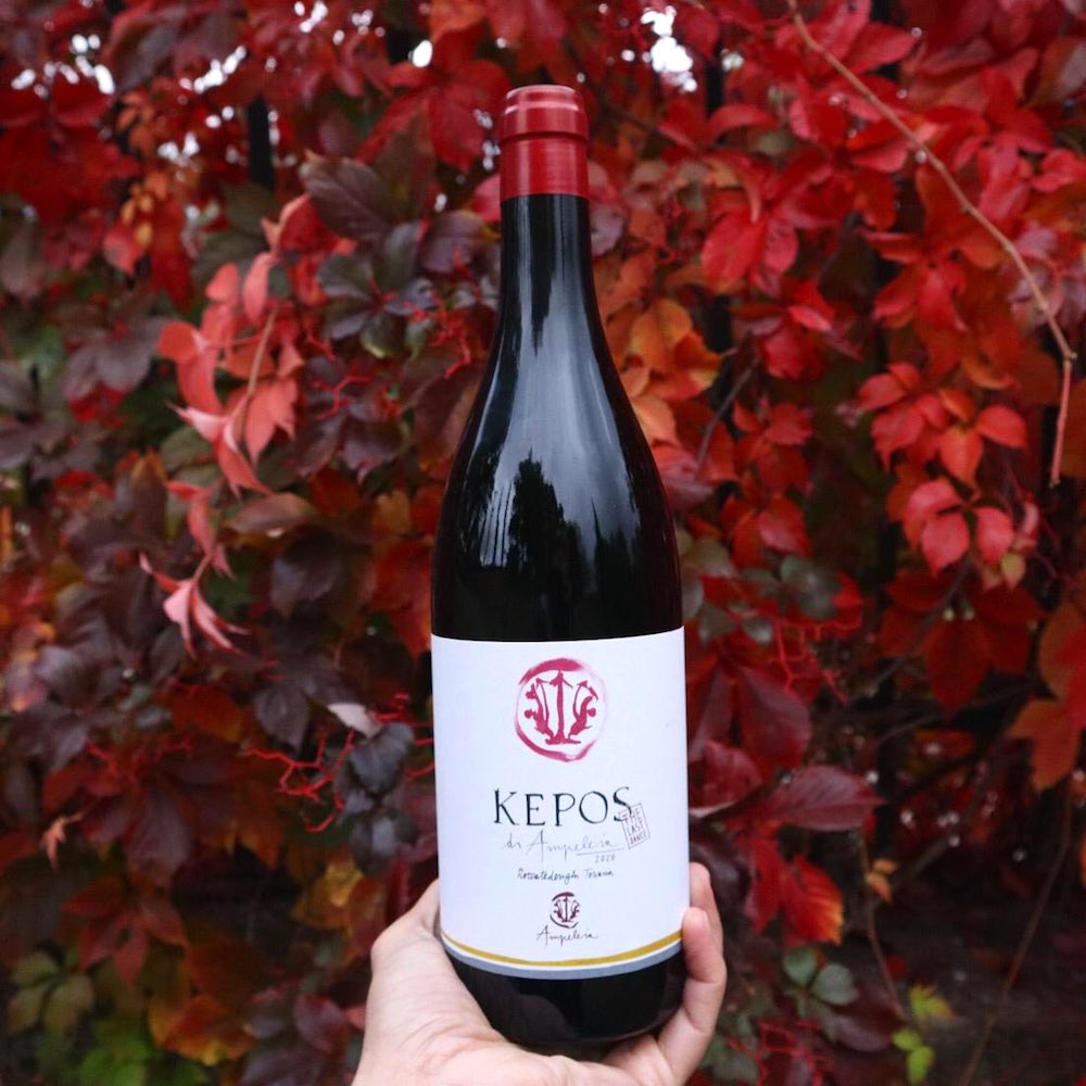 Bottiglia di Kepos, vino biodinamico toscano della cantina Ampeleia