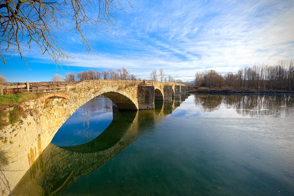 Ponte a Buriano, il ponte della Gioconda, in provincia di Arezzo, Toscana