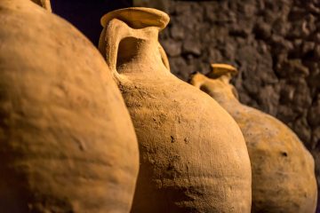 Anfore romane di terracotta per il vino