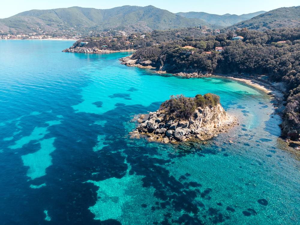 La bellissima spiaggia de La Paolina all'Isola d'Elba, Toscana