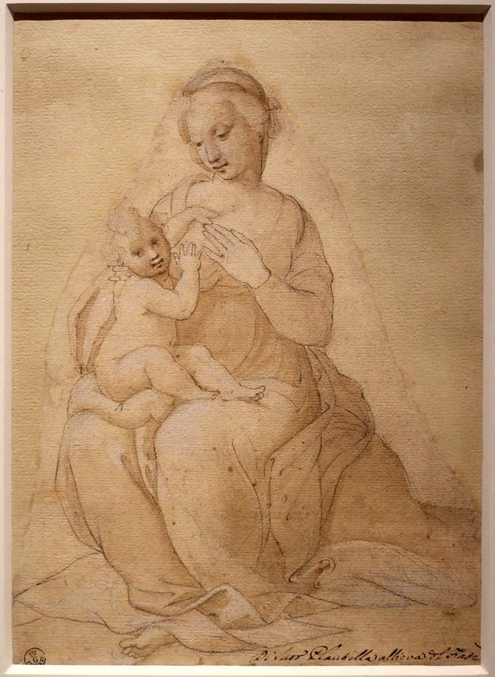 La Madonna del Latte, in una tela di Plautilla Nelli, artista fiorentina del Rinascimento
