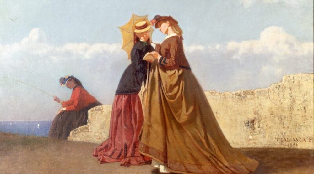 V. Cabianca, Al Sole, olio su tela, 1866, Bologna, collezione privata