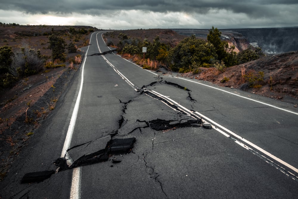 I danni provocati da un terremoto alle Hawaii