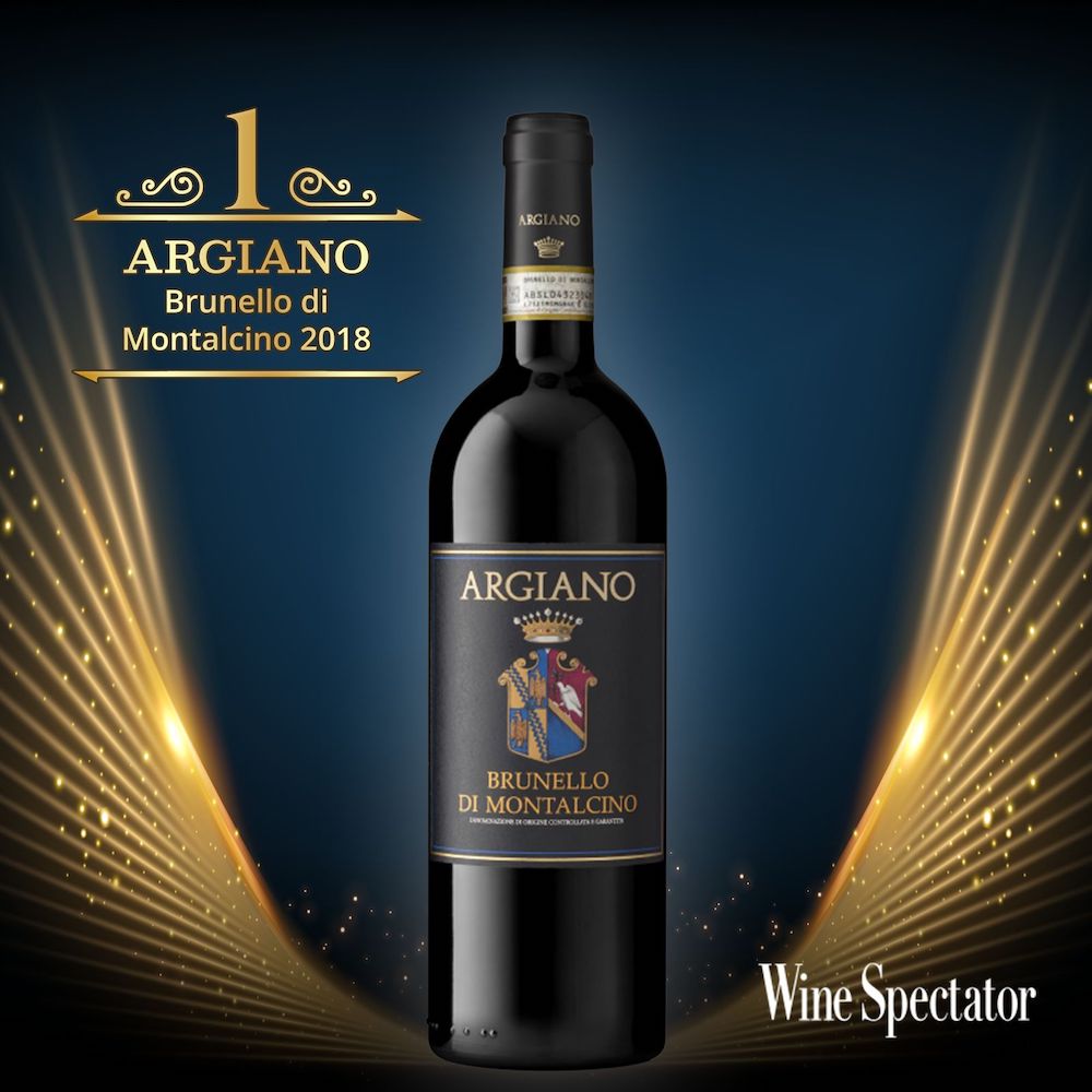 Il Brunello di Montalcino 2018 Argiano è Wine of the Year 2023 per il Wine Spectator