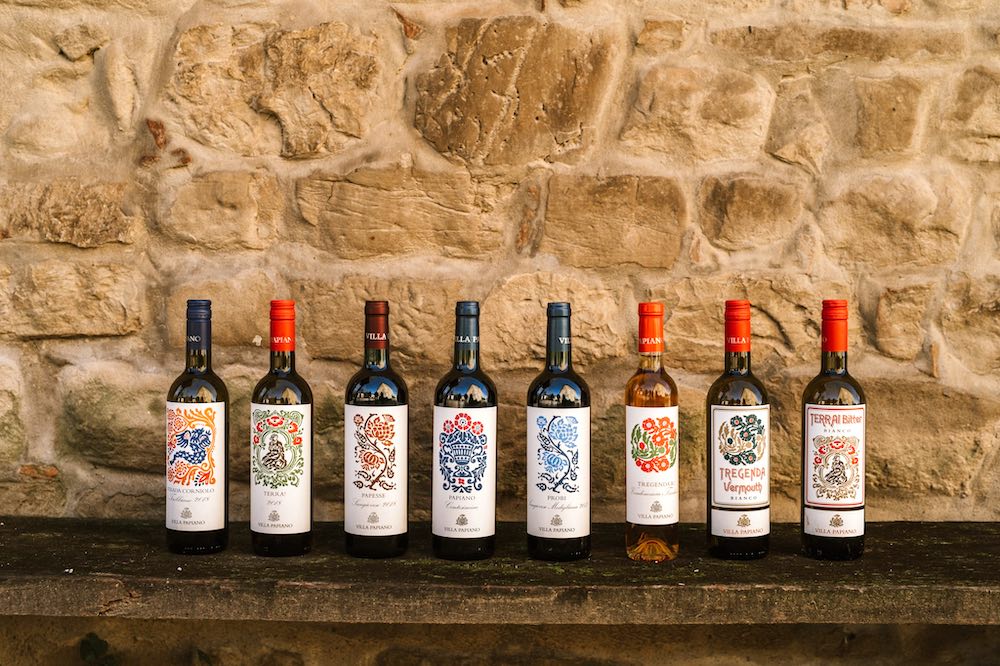 Vini prodotti da Villa Papiano, azienda inserita nella Guida ai Vini di Vignaioli Artigiani 2024