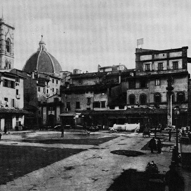 Ghetto ebraico a Firenze, con Campanile e Cupola